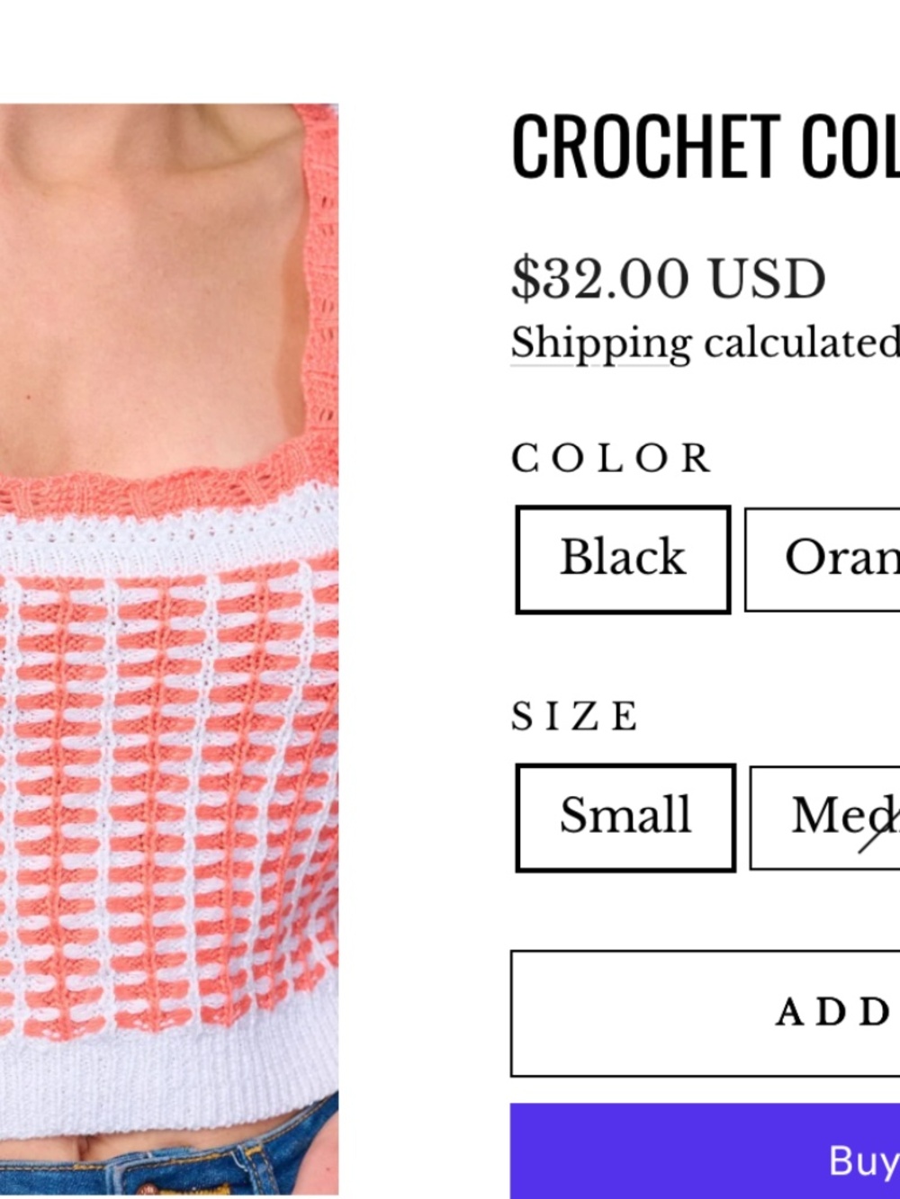 Blue Velvet Women's Multi Crochet Top - Picture 7 of 7